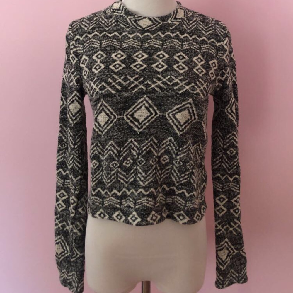 Long Sleeved Geometric Sweater